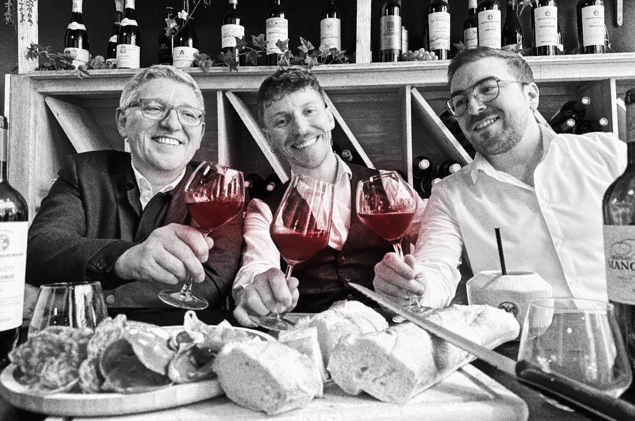 Steven, Patrick et Kevin — les trois associés des Trois Gourmets